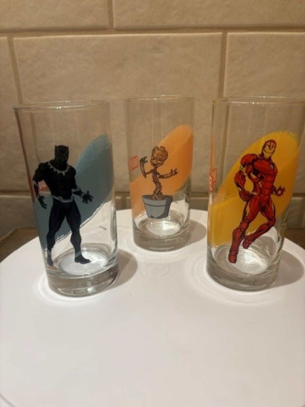 Marvel Brand New Set Of 3 Marvel Characters 10.2 oz Glasses Loblaws 2025
